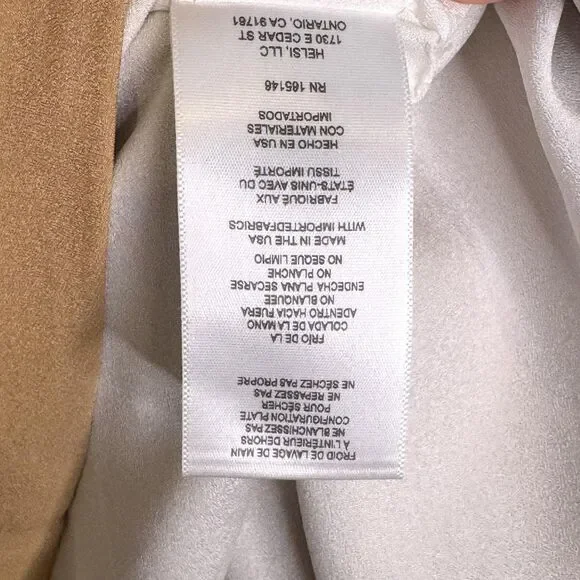 Helsi Dress Womens Medium White Lace Floral Fit Flare Long Sleeve Mini V Neck - Picture 9 of 14